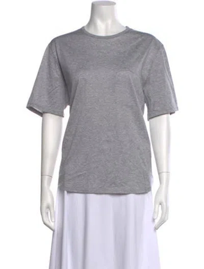 Pre-owned Golden Goose Crew Neck Short Sleeve T-shirt In Grey