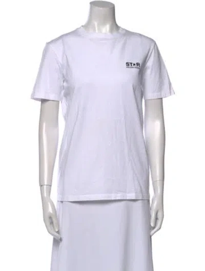 Pre-owned Golden Goose Crew Neck Short Sleeve T-shirt In White