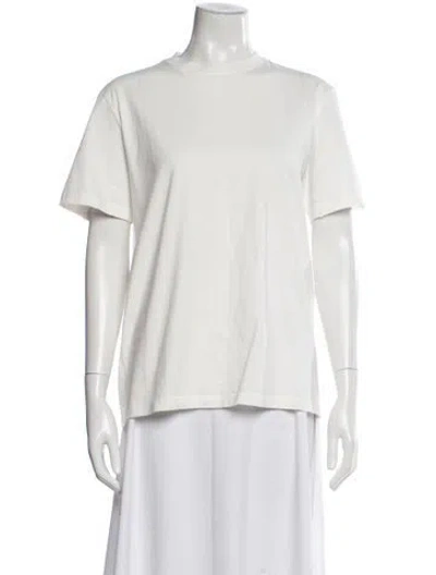 Pre-owned Golden Goose Crew Neck Short Sleeve T-shirt In White