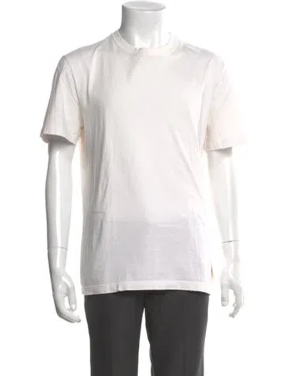 Pre-owned Golden Goose Crew Neck Short Sleeve T-shirt In White