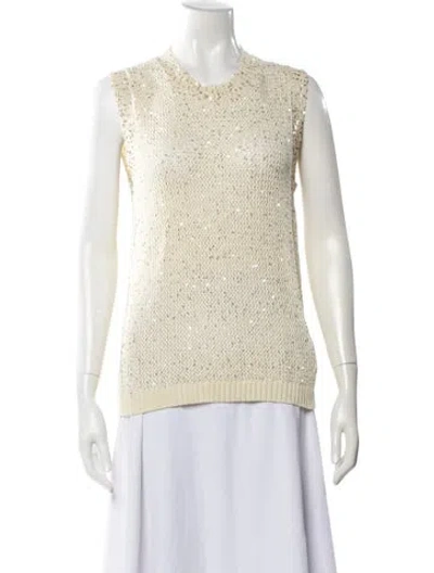 Pre-owned Golden Goose Crew Neck Sweater In Neutral