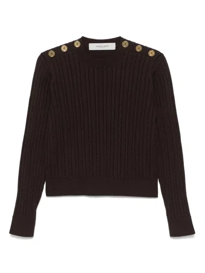 GOLDEN GOOSE CREW NECK SWEATER WITH BUTTONS GOLDEN GOOSE