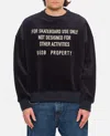 Golden Goose Black Chenille Embroidered Lettering Sweatshirt In Blue