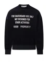Golden Goose Black Chenille Embroidered Lettering Sweatshirt