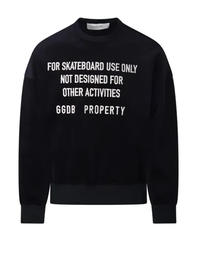 GOLDEN GOOSE CREW NECK SWETASHIRT SCUBA EMBROIDERY