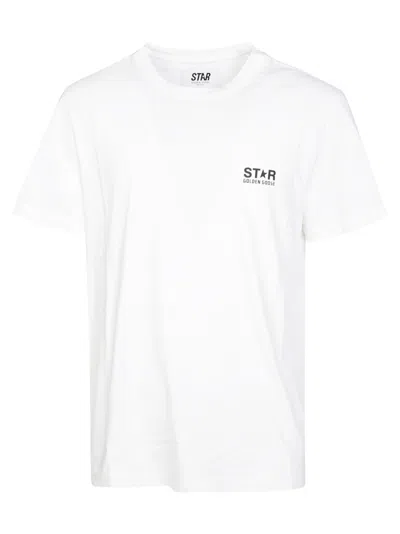 Golden Goose Crew-neck T-shirt With Iconic Logo In White
