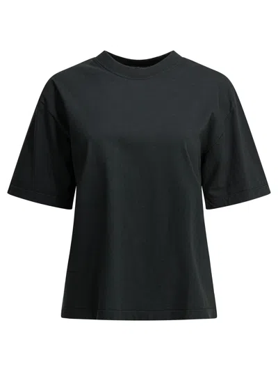 Golden Goose Crew-neck T-shirt With Logo T-shirts Black In Blue
