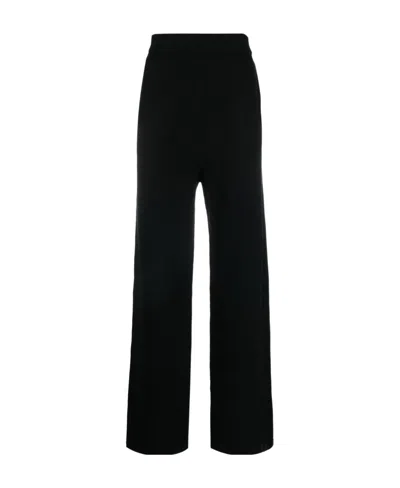 Golden Goose Crochet Cashmere-blend Trousers In Black