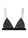 Golden Goose Beaded Crochet Bra Top In Black