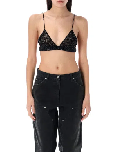 GOLDEN GOOSE GOLDEN GOOSE CROCHET TOP WITH CRYSTALS