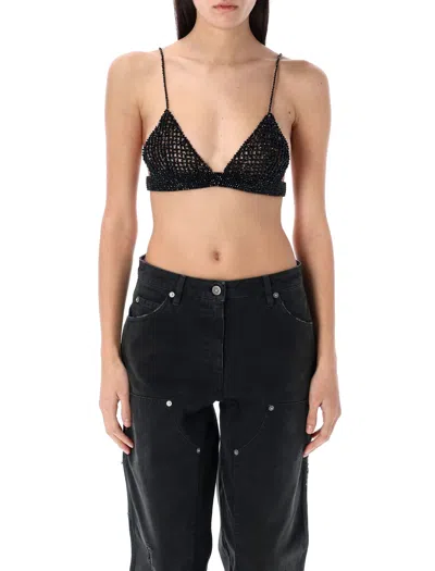 GOLDEN GOOSE CROCHET TOP WITH CRYSTALS