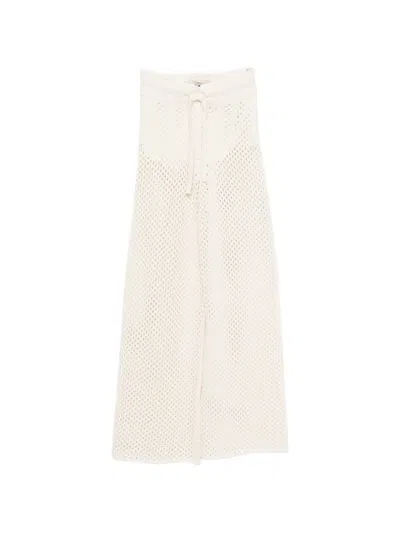 Golden Goose Peggie Knit Pants By Journey W In Mesh Knit In White