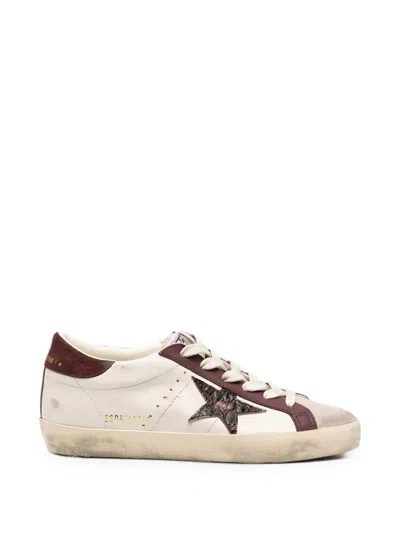 Golden Goose Crocodile-print Star Sneaker For Women In Bianco
