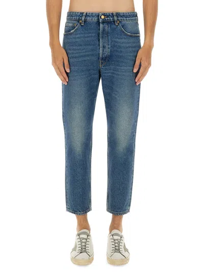 Golden Goose Cropped Ankle Slim Jeans In Animal Print