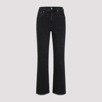 GOLDEN GOOSE CROPPED FLARE DENIM JEANS 