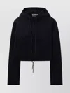 Golden Goose Black Chenille Cropped Hoodie