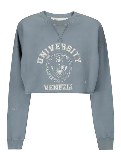 GOLDEN GOOSE CROPPED LONG-SLEEVED SWEATSHIRT