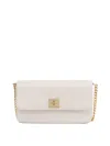Golden Goose Gioia Flap Leather Shoulder Bag In White