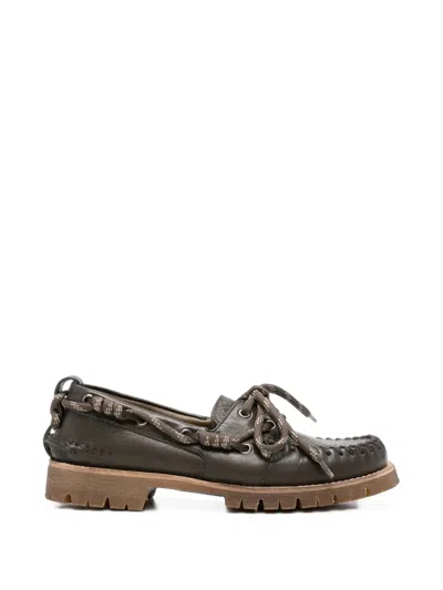 Golden Goose Cruise Floral-embossed Loafers In Brown