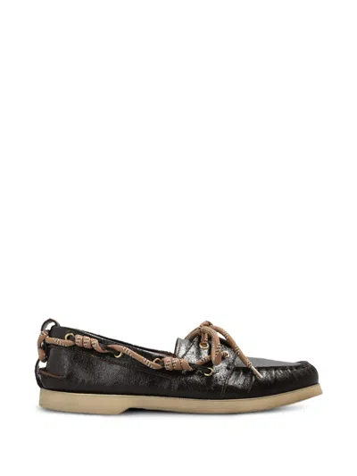 Golden Goose Cruise Loafer In Glossy Dark Brown Leather