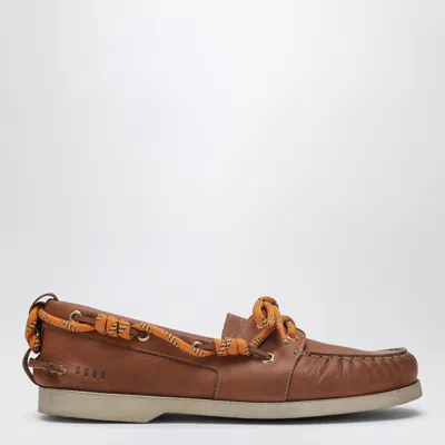Golden Goose Cruise Loafer In Tobacco Leather In Multi