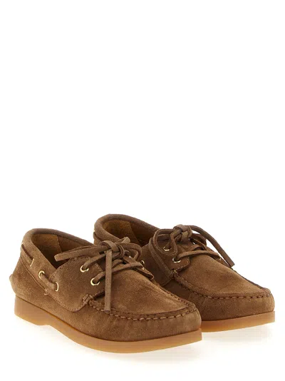 Golden Goose Kids' Cruise Loafer Y Boat Shoes In Brown