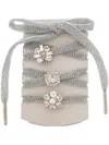 Golden Goose Crystal-appliqué Shoelaces In Silver