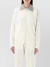 Golden Goose Crystal Collar Zip Fleece Top