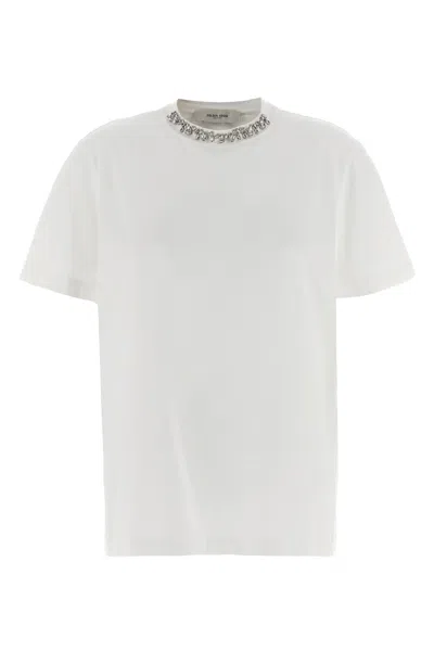 Golden Goose Crystal Crew Neck T-shirt In White