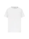Golden Goose White Crewneck T-shirt With Rhinestone Embellishments On The Collar And Logo Detail On The Rear In White
