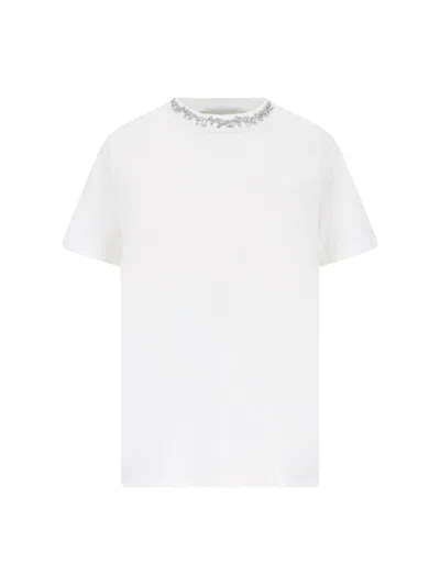 GOLDEN GOOSE GOLDEN GOOSE CRYSTAL DETAIL T-SHIRT – WHITE