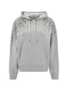 Golden Goose Grey Hoodie With Crystals In Grey