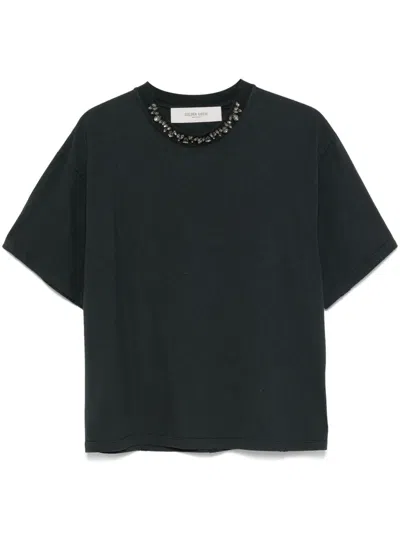 GOLDEN GOOSE GOLDEN GOOSE CRYSTAL EMBELLISHED COTTON T SHIRT