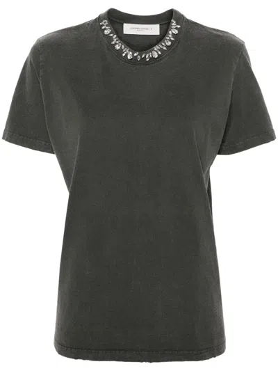 GOLDEN GOOSE CRYSTAL-EMBELLISHED COTTON T-SHIRT