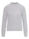 Golden Goose Crystal-embellished Ribbed Sweater In Gray