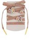 Golden Goose Crystal-embellished Shoelaces In Brown