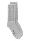 Golden Goose Crystal-embellished Socks In Gray