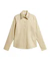Golden Goose Crystal-embellished Striped Shirt In Nude