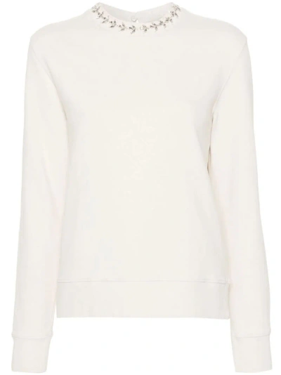 Golden Goose Crystal-embellished Sweatshirt In White