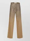 Golden Goose Straight-leg Pants With Gradient Crystal Embellishment In Multi