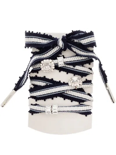 Golden Goose Crystal-embellishment Shoelaces In Blue