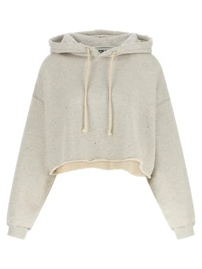 Golden Goose Gray Cotton Sweatshirt In Neutral