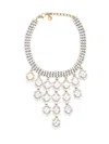 Golden Goose Crystal Stones And Baguettes Multi Pendant Neckalce Jewelry Gold In Gold