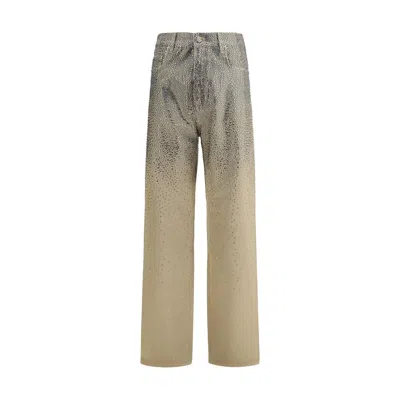 GOLDEN GOOSE CRYSTAL STRAIGHT JEANS