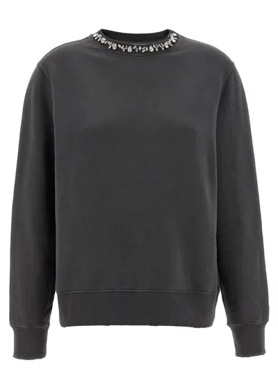 Golden Goose Crystal-embellished Sweatshirt In Charcoal