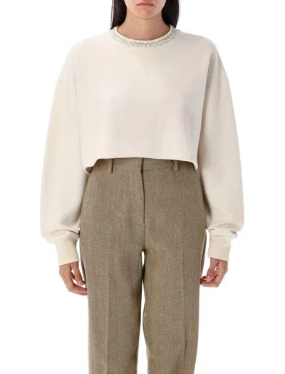 Golden Goose Crystals Cropped Sweatshirt