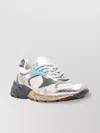 Golden Goose Dad Star Sneakers In Mesh And Laminated Leather In Multi