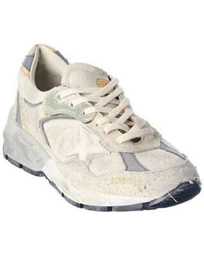 Pre-owned Golden Goose Dad-star Canvas & Suede Sneaker Women's In White