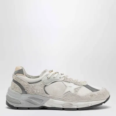 GOLDEN GOOSE GOLDEN GOOSE DAD-STAR DISTRESSED WHITE/GREY SNEAKERS MEN