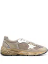 Golden Goose Mens Dad-star Sneakers In Dove-gray Mesh And Suede With White Leather Star